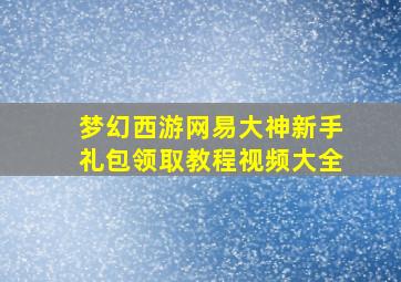 梦幻西游网易大神新手礼包领取教程视频大全