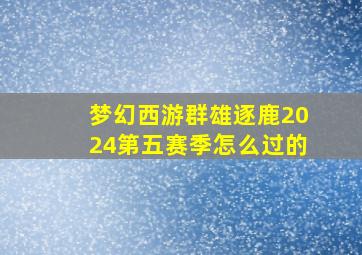 梦幻西游群雄逐鹿2024第五赛季怎么过的