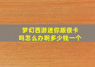 梦幻西游迷你版很卡吗怎么办啊多少钱一个