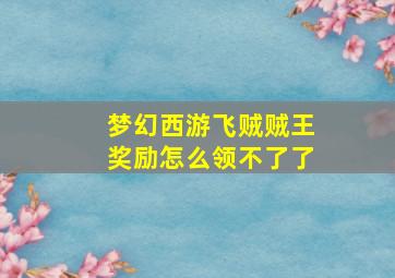 梦幻西游飞贼贼王奖励怎么领不了了