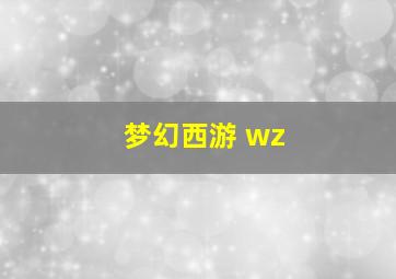 梦幻西游 wz