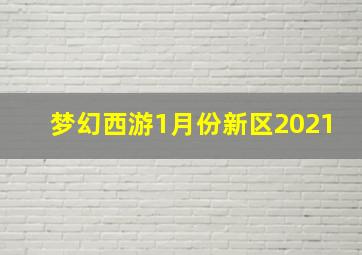 梦幻西游1月份新区2021