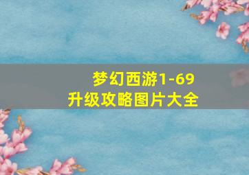 梦幻西游1-69升级攻略图片大全