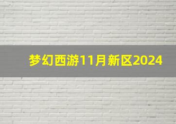 梦幻西游11月新区2024