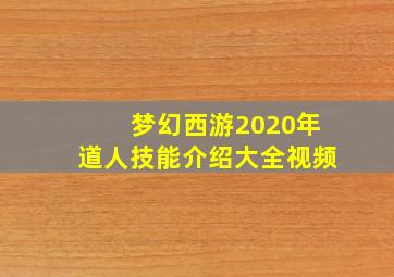 梦幻西游2020年道人技能介绍大全视频