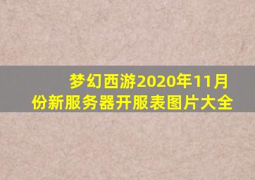 梦幻西游2020年11月份新服务器开服表图片大全