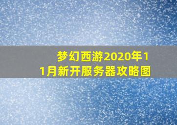 梦幻西游2020年11月新开服务器攻略图