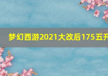 梦幻西游2021大改后175五开