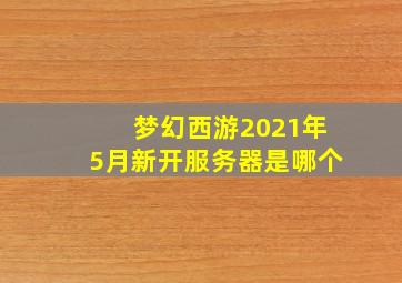 梦幻西游2021年5月新开服务器是哪个