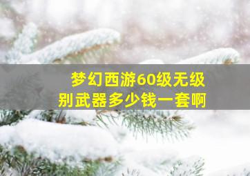 梦幻西游60级无级别武器多少钱一套啊