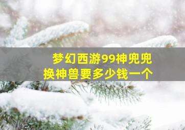 梦幻西游99神兜兜换神兽要多少钱一个