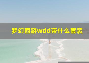 梦幻西游wdd带什么套装