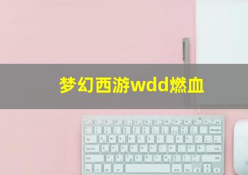 梦幻西游wdd燃血