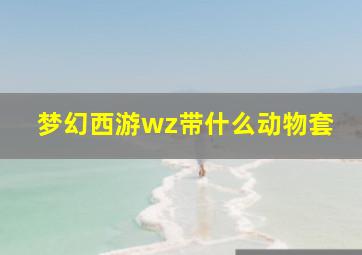 梦幻西游wz带什么动物套