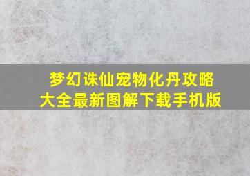 梦幻诛仙宠物化丹攻略大全最新图解下载手机版