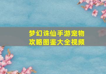 梦幻诛仙手游宠物攻略图鉴大全视频