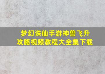 梦幻诛仙手游神兽飞升攻略视频教程大全集下载