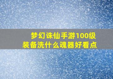 梦幻诛仙手游100级装备洗什么魂器好看点