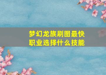 梦幻龙族刷图最快职业选择什么技能