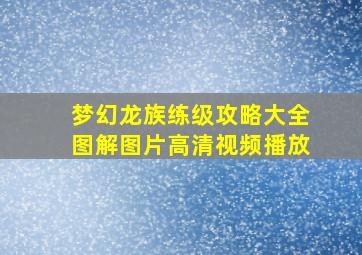 梦幻龙族练级攻略大全图解图片高清视频播放