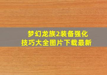 梦幻龙族2装备强化技巧大全图片下载最新