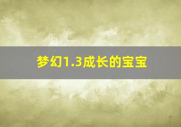 梦幻1.3成长的宝宝