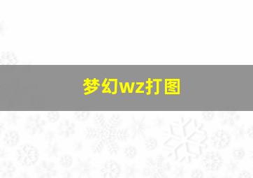 梦幻wz打图