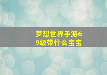 梦想世界手游69级带什么宝宝