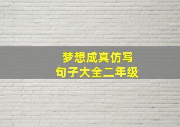 梦想成真仿写句子大全二年级