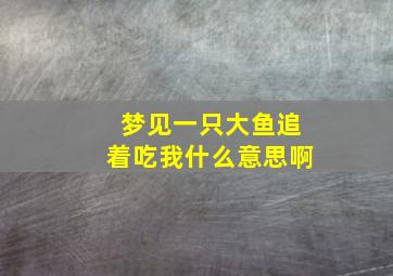 梦见一只大鱼追着吃我什么意思啊