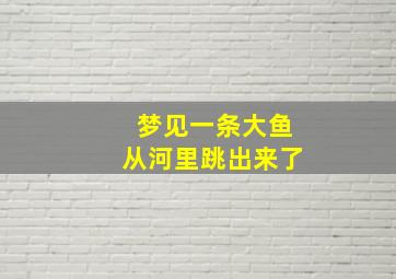 梦见一条大鱼从河里跳出来了