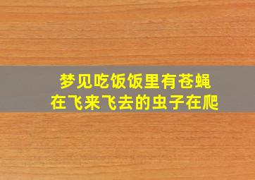 梦见吃饭饭里有苍蝇在飞来飞去的虫子在爬