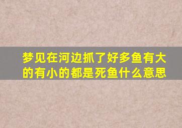 梦见在河边抓了好多鱼有大的有小的都是死鱼什么意思