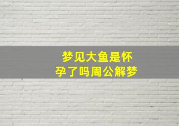 梦见大鱼是怀孕了吗周公解梦