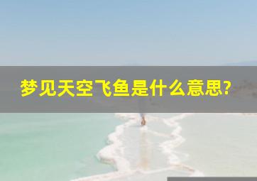 梦见天空飞鱼是什么意思?