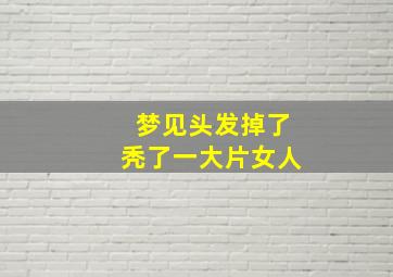 梦见头发掉了秃了一大片女人