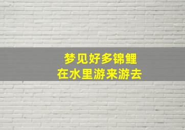 梦见好多锦鲤在水里游来游去