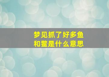 梦见抓了好多鱼和鳖是什么意思