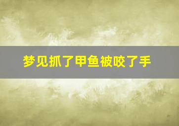 梦见抓了甲鱼被咬了手