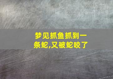 梦见抓鱼抓到一条蛇,又被蛇咬了