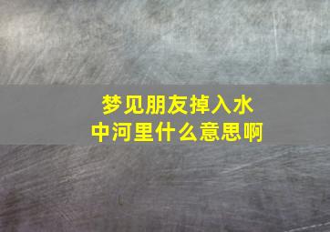 梦见朋友掉入水中河里什么意思啊