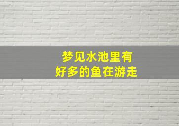 梦见水池里有好多的鱼在游走