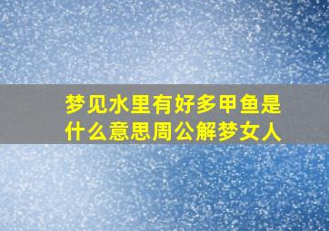 梦见水里有好多甲鱼是什么意思周公解梦女人