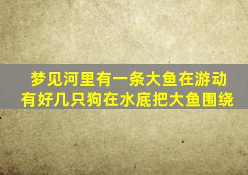 梦见河里有一条大鱼在游动有好几只狗在水底把大鱼围绕