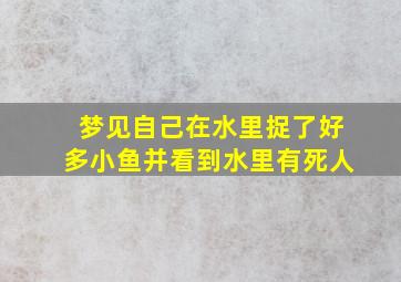 梦见自己在水里捉了好多小鱼并看到水里有死人