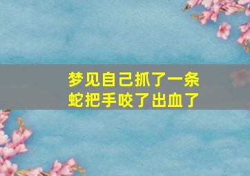 梦见自己抓了一条蛇把手咬了出血了