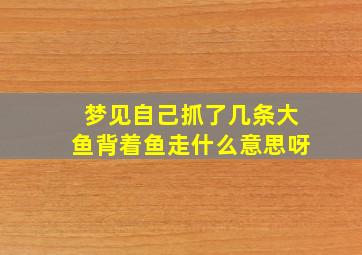 梦见自己抓了几条大鱼背着鱼走什么意思呀