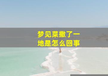 梦见菜撒了一地是怎么回事