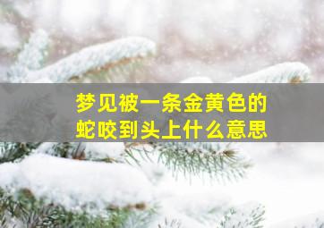 梦见被一条金黄色的蛇咬到头上什么意思