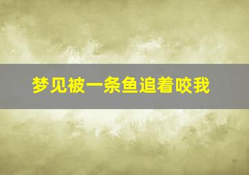 梦见被一条鱼追着咬我